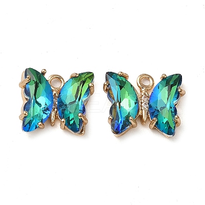 Brass with Glass Pendants FIND-Z020-02-1