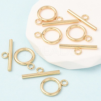 304 Stainless Steel Ring Toggle Clasps X-STAS-Q179-01G-1