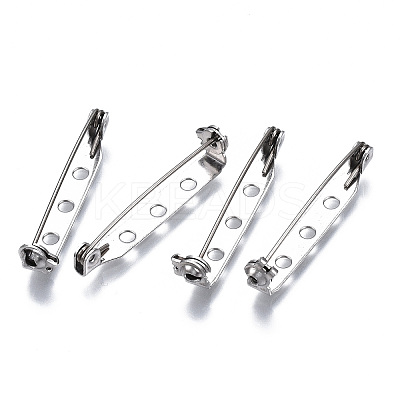 Tarnish Resistant 201 Stainless Steel Brooch Pin Back Safety Catch Bar Pins STAS-S117-022D-1