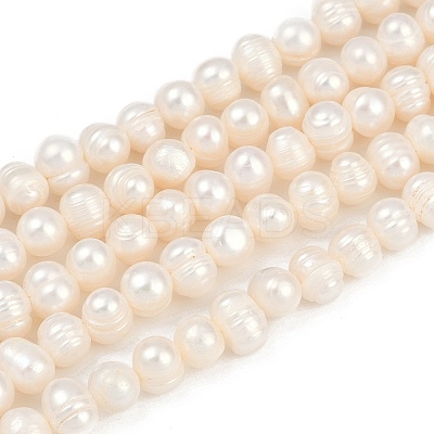 Natural Cultured Freshwater Pearl Beads Strands PEAR-I007-07Y-08A-1