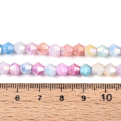 Anti-Tarnish Electroplate Bicone Glass Beads Strands EGLA-T021-6mm-16-10-1