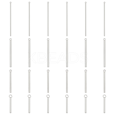 120Pcs 4 Size 304 Stainless Steel Pendants STAS-UN0021-85P-1