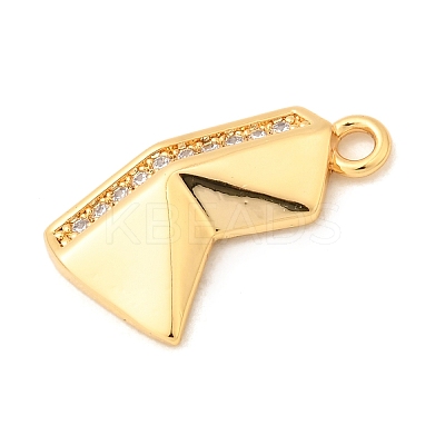 Brass Micro Pave Cubic Zirconia Pendants KK-C117-12G-K-1