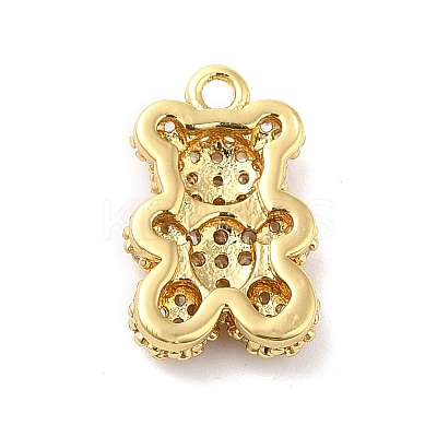 Brass Micro Pave Cubic Zirconia Pendants X-KK-Q772-05G-1