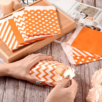 40Pcs 4 Styles Kraft Paper Bags CARB-TA0001-12D-1