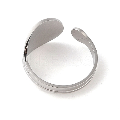 Non-Tarnish 304 Stainless Steel Cuff Rings LS-RJEW-Q812-01P-1