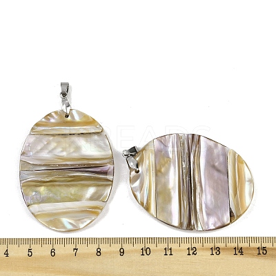 Natural Freshwater Shell Big Pendants SSHEL-B003-05P-04-1
