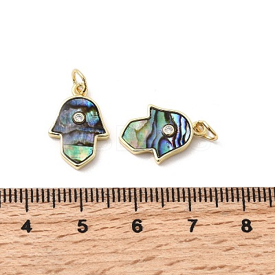 Brass Micro Pave Cubic Zirconia Pendants KK-K384-18G-1