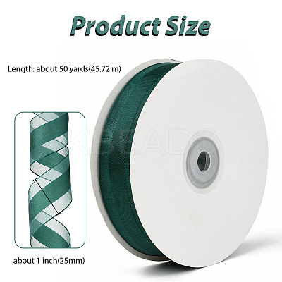 1Roll Solid Color Organza Ribbons ORIB-CY0001-02F-1