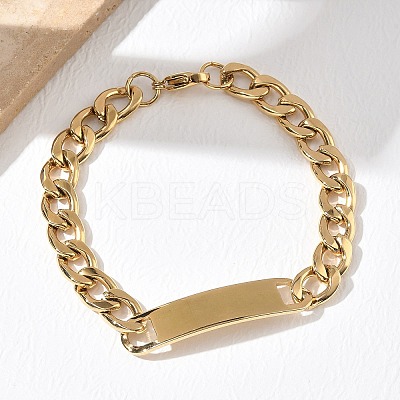 304 Stainless Steel ID Bracelets BJEW-Z178-13G-02-1