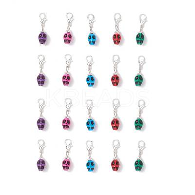 20Pcs 5 Colors Plastic Pendant Decorations HJEW-JM03943-01-S-1