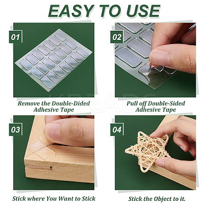 32Pcs Transparent Acrylic Double-sided Adhesive Stickers FIND-WH0139-98C-1