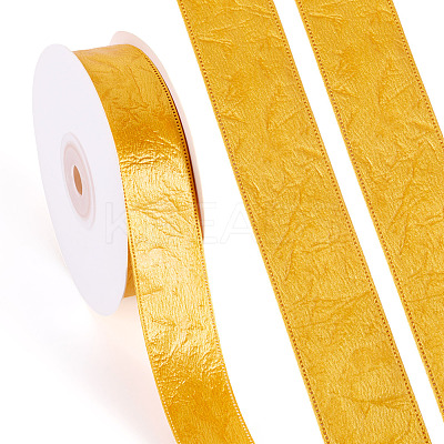 1 Roll Imitation Leather Polyester Ribbon LC-TA0001-02G-1