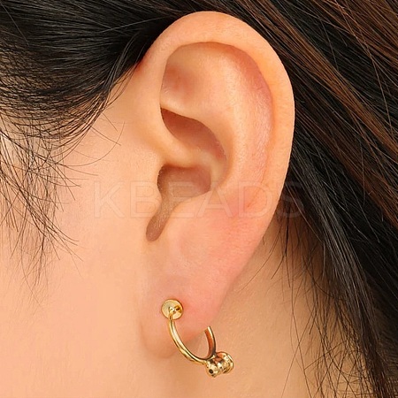 Brass Clip-on Earring Findings KK-C130-07G-1