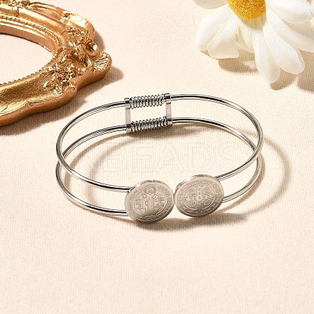 201 Stainless Steel Bangles for Women BJEW-R014-02P-1