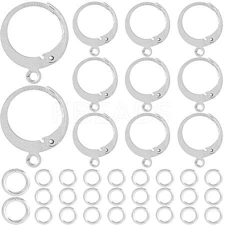 80Pcs 304 Stainless Steel Leverback Earring Findings STAS-SP0001-15-1