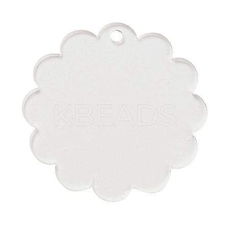 Transparent Acrylic Blank Pendants TACR-Z003-01C-1