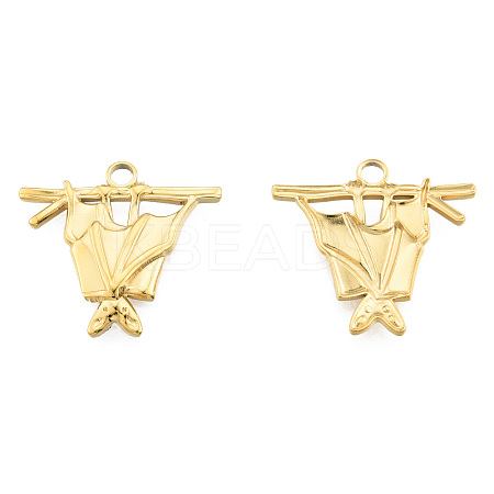 Ion Plating(IP) 201 Stainless Steel Pendants STAS-N098-266LG-1