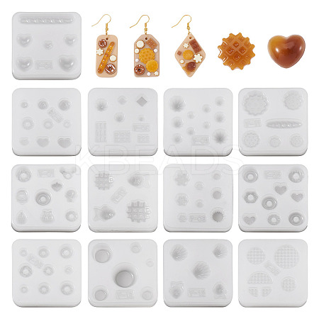 13Pcs 13 Styles Nail Art Silicone Molds SIMO-TA0001-17-1