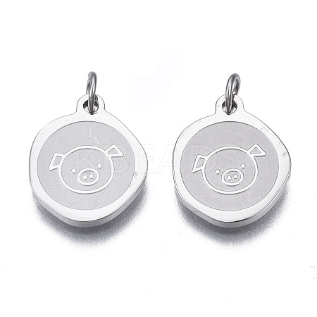 Non-Tarnish 304 Stainless Steel Charms STAS-N097-223P-1