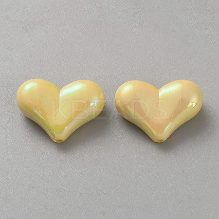 10Pcs Opaque Acrylic Beads LS-SACR-WH0008-020E-1