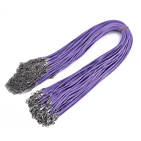 Waxed Cotton Cord Necklace Making MAK-S034-021-1