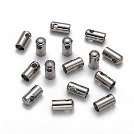 Tarnish Resistant 304 Stainless Steel Cord Ends STAS-E033-2-1