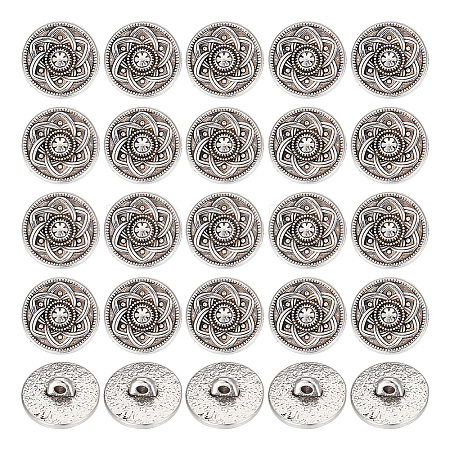 30Pcs Zinc Alloy Shank Buttons BUTT-GO0001-01-1