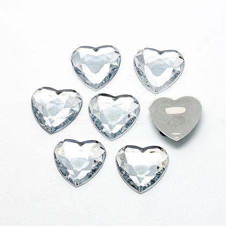 Acrylic Rhinestone Flat Back Cabochons GACR-Q009-25x25-15-1