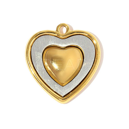 304 Stainless Steel Pendants STAS-OY008-34GP-1