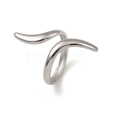 Non-Tarnish 304 Stainless Steel Open Cuff Rings RJEW-Z018-02P-1