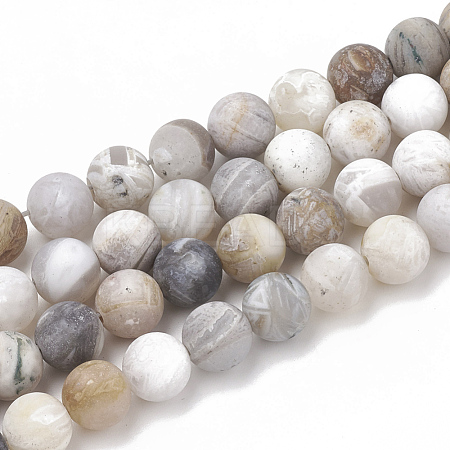 Natural Bamboo Leaf Agate Beads Strands G-T106-027-1