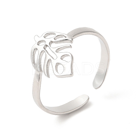 Non-Tarnish 304 Stainless Steel Cuff Rings RJEW-E063-34P-1