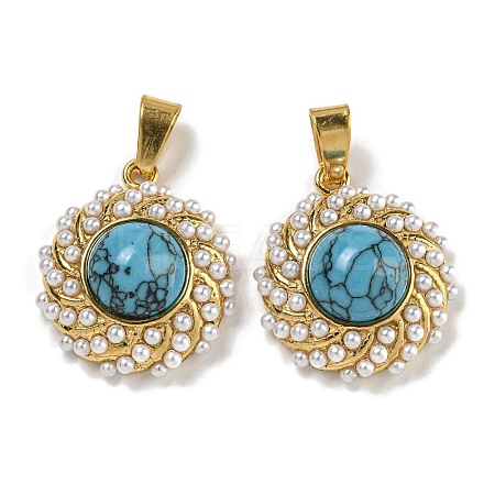 Synthetic Turquoise Pendants STAS-U024-16G-03-1