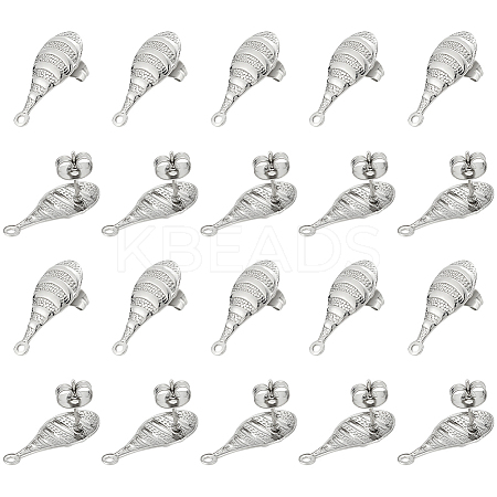 Unicraftale 15 Pairs 304 Stainless Steel Stud Earring Findings STAS-UN0050-32-1