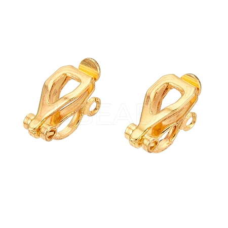 Iron Clip-on Earring Findings X-KK-R071-06G-1