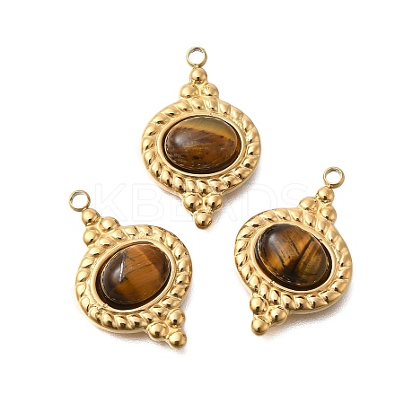 Natural Tiger Eye Pendants STAS-C111-56G-1