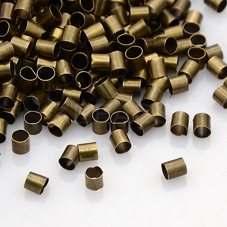 Brass Crimp Beads KK-L017-AB-NF-1
