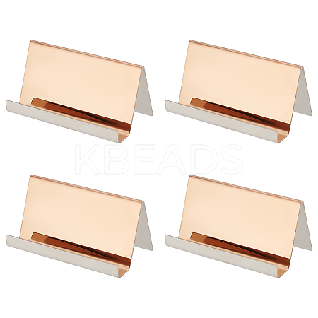 Rectangle 304 Stainless Steel Business Card Holder AJEW-WH0470-88RG-1