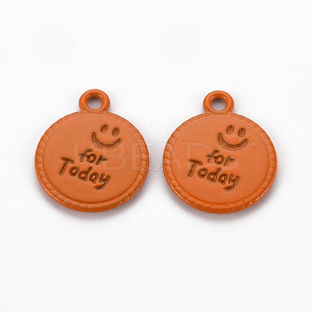 Spray Painted Alloy Pendants LS-PALLOY-Q433-030F-RS-1