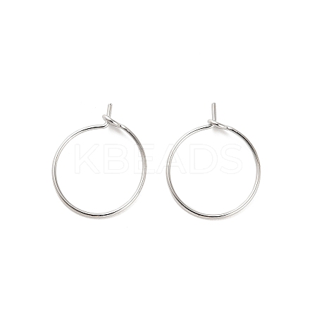 Brass Hoop Earring Findings LS-KK-R112-038A-1