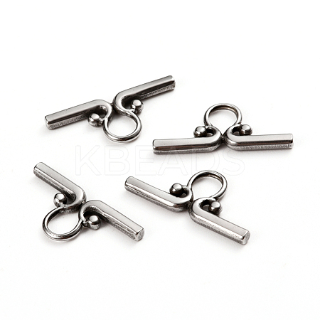 Tarnish Resistant 304 Stainless Steel Toggle Clasps Parts STAS-D142-03B-P-1