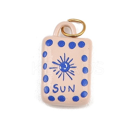 Printed 304 Stainless Steel Pendants X-STAS-B125-03B-G-1