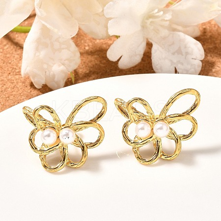 304 Stainless Steel Stud Earrings EJEW-A123-01C-G-1