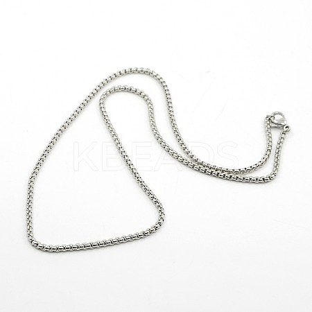 Box Chains Necklace for Men X-NJEW-F027-02-2mm-1