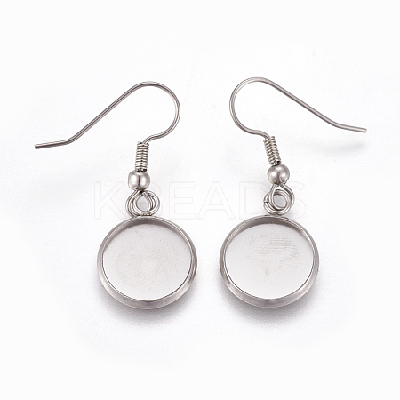304 Stainless Steel Earring Hooks STAS-TAC0001-02A-1