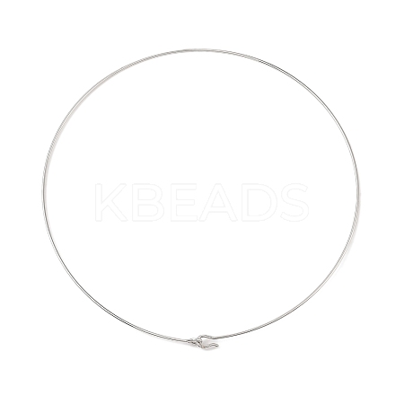 304 Stainless Steel Choker Necklaces NJEW-Q348-04P-1-1