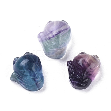 Carved Natural Fluorite Beads G-J387-01-1