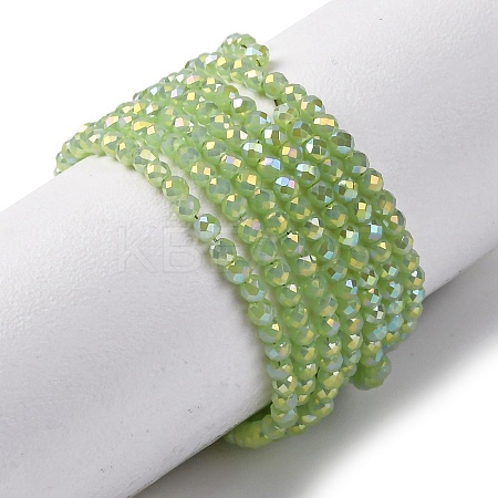 Electroplate Glass Beads Strands EGLA-H107-01A-A01-1