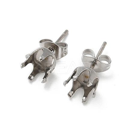 316 Surgical Stainless Steel Stud Earring Findings STAS-Z118-03P-02-1